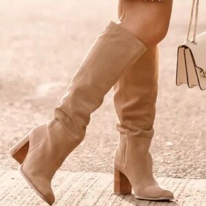 Sam Edelman Tan Suede Knee High Olly Boot Size 9